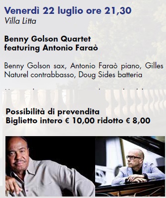 Il grande jazz: Benny Golson Quartet – featuring Antonio Faraò